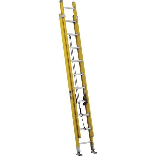 Louisville Ladder Fe4200hd 20 Ft. 375 Lb. Fiberglass 20-Step Extension Ladder