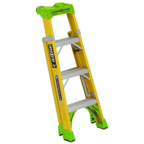 Louisville Ladder Fxs1400hd 4 Ft. 375 Lb. Fiberglass 4-Step Cross Step Ladder