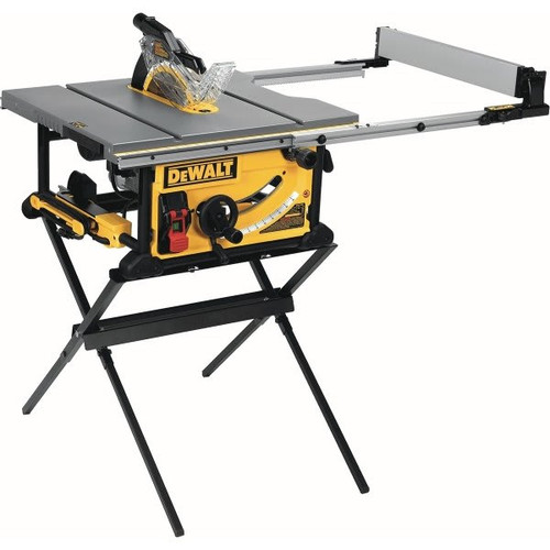Dewalt 15 Amp Corded 10" Jobsite Table Saw With Scissor Stand