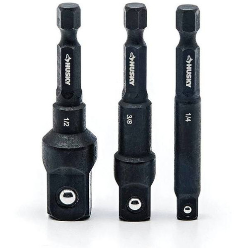 Husky 2.5" 3-Piece Impact Socket Adapter Set
