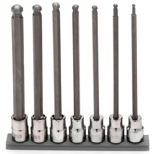 Husky 3/8 In. Drive Mm Long Ball Bit Socket Set 7-Piece