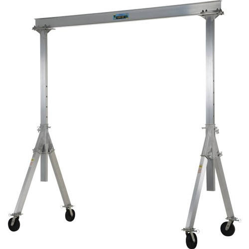 Vestil Adjustable Height Aluminum Gantry Crane 2,000 Pounds Capacity 8' X 10'