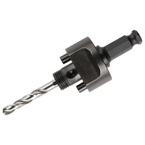 Milwaukee, 7/16 " Quick Change Large Hole Saw Arbor W/ Pilot Drill Bit