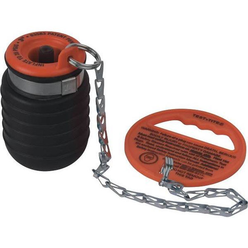 Test-Tite 83587 Natural Rubber Pressure-Relief Pneumatic Test Plug, For 3" Nps, 12-Count Bulk Pack