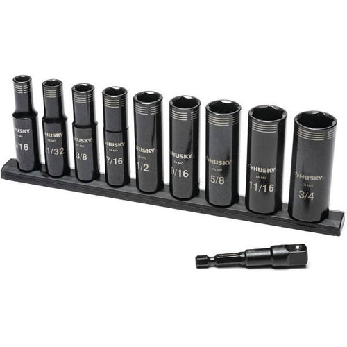 Husky 3/8 In. Drive Thin Wall Deep Impact SAE Socket Set