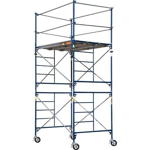 Metaltech Saferstack 2 Level Scaffold Platform Tower W/ Braces And Guardrail