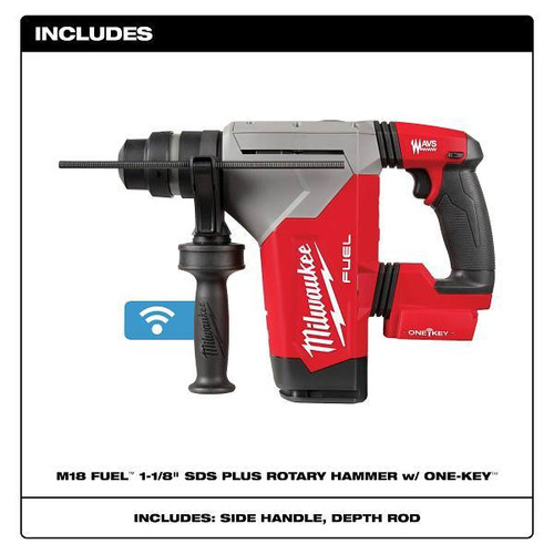 Milwaukee M18 Fuel 18v Li-Ion Brushless Cordless Sds-Plus 1-1/8 In. Rotary Hammer Drill