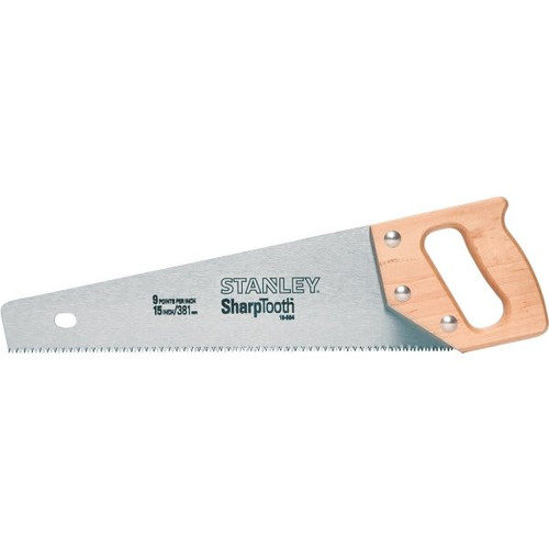Stanley Heavy Duty Saw W/ Wood Handle 15"  Resharpenable
