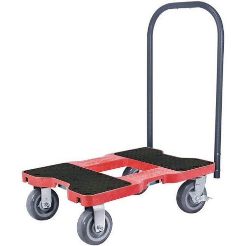 Snap-Loc 1800 Lb. Capacity E-Track Professional Super-Duty Push Cart Dolly (Red)