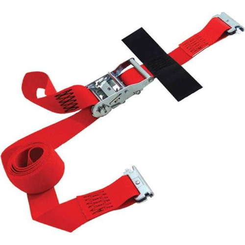 Snap-Loc 12 Ft. X 2 In. Logistic Ratchet E-Strap Red W/ Hook And Loop Fastener