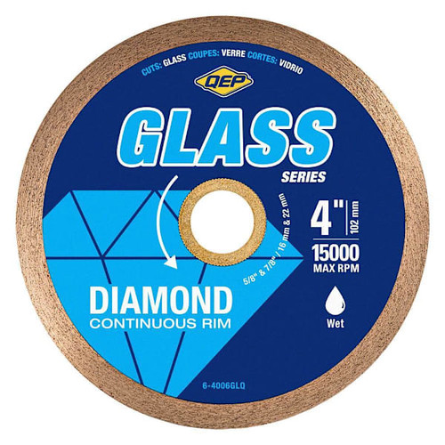 QEP Glass Series 4 In. Wet Tile Saw Continuous Rim Diamond Blade