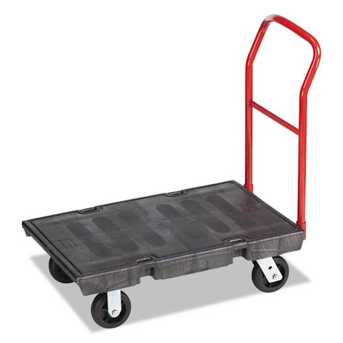Rubbermaid Commercial Comm Heavy-Duty Platform Truck Cart, 500 Lb, 24"X36" Platform, Black