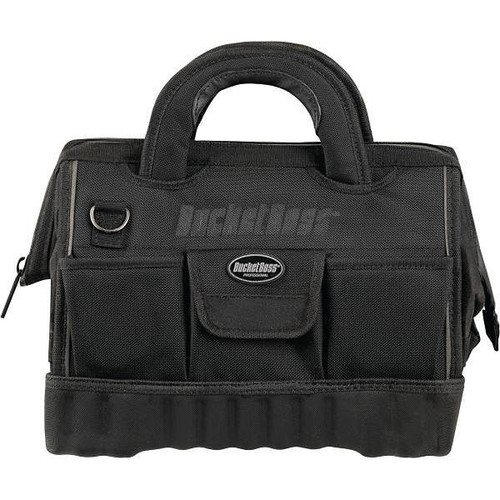 Bucket Boss PRO Gatemouth 14 In. All Terrain Bottom Tool Bag W/ 12 Pockets