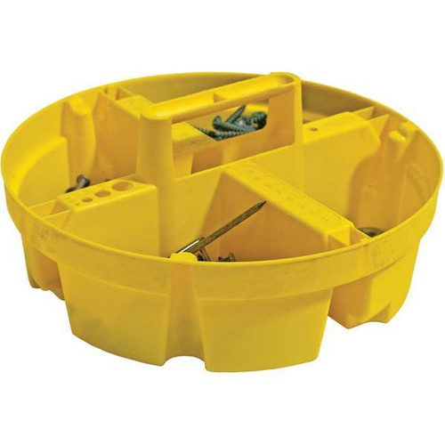 Bucket Boss 10.25 In. Yellow 4-Compartment Bucket Stacker Organizer