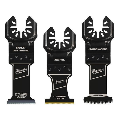 Milwaukee Open Lok High Carbon Steel Metal/Wood Cutting Multi-Tool Oscillating Blade, 3-Pack