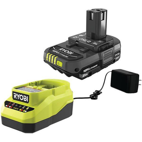 Ryobi One+ 18v Lithium-Ion 2.0ah Compact Battery And Charger Starter Kit