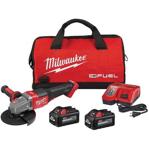 Milwaukee M18 Fuel 18v 4-1/2 In. - 6 In. Grinder Kit W/ Paddle Switch And Two 6.0ah Batteries