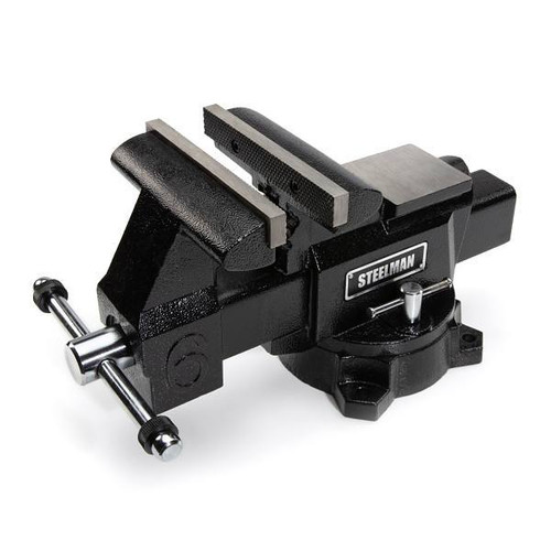 6-Inch Swivel Base Bench And Workshop Vise With Built-In Anvil