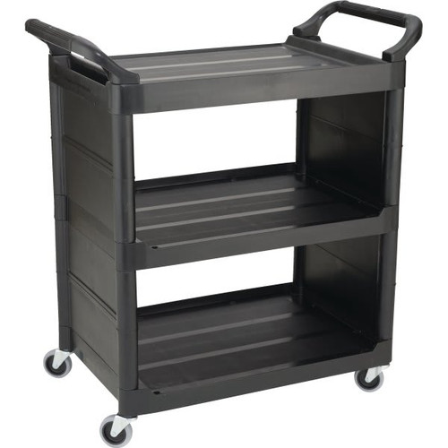 Rubbermaid Commercial 150 Lb Enclosed Service Cart (Black)
