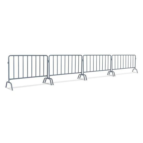 Alpine Industries Interlocking Steel Barricade/Metal Crowd Control Package Of 4