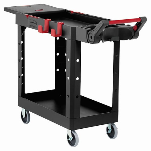 Rubbermaid Commercial Small Heavy-Duty Adaptable Cart, 500 lb. Capacity, Black