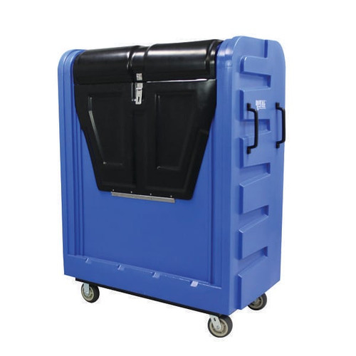 Royal Basket Trucks Bulk Security Poly Truck 48cf Blue Full Swivel