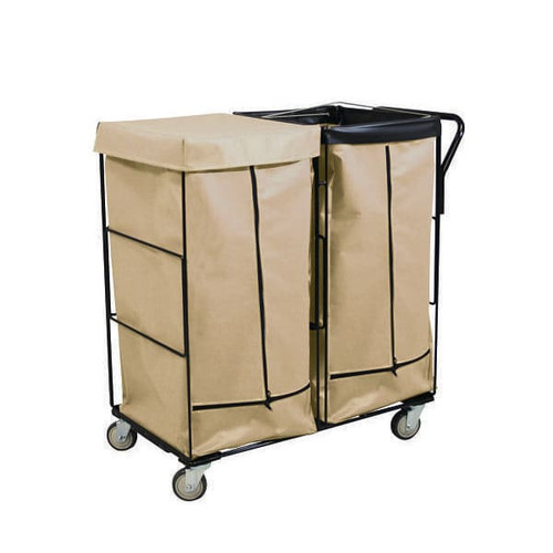 Royal Basket Trucks Linen Cart 41cf Tan Full Swivel