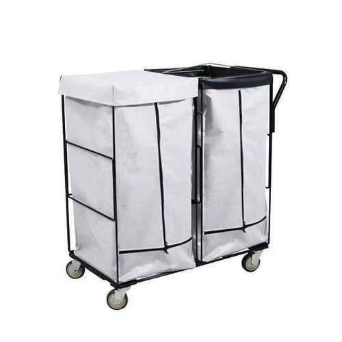 Royal Basket Trucks Linen Cart 41cf White Full Swivel
