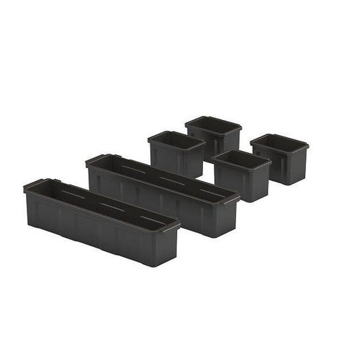 Suncast Commercial Customizable Bin System For Utility Carts Package Of 6