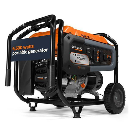 Generac 8125/6500-Watt Gasoline Powered Portable Generator With Cosense
