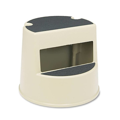 Rubbermaid Commercial Rolling Step Stool With Retracting Casters (Beige)