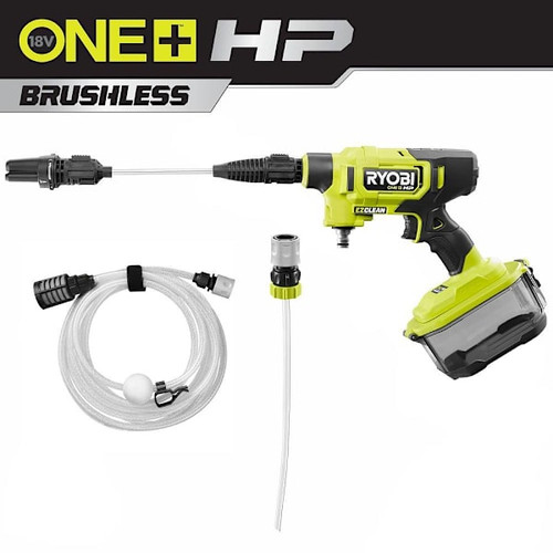Ryobi One+ 18v Brushless Ezclean 600 PSI 0.7 GPM Cordless Electric Power Cleaner