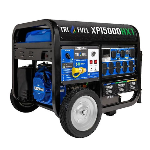 Duromax 15,000w/12,000w Trifuel Remote Start Gasoline Propane Portable Generator