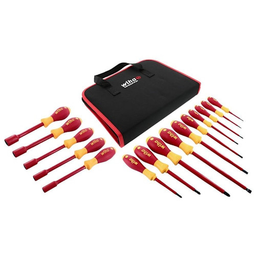 Wiha 15 Piece Insulated Softfinish Screwdriver And Nut Driver Set