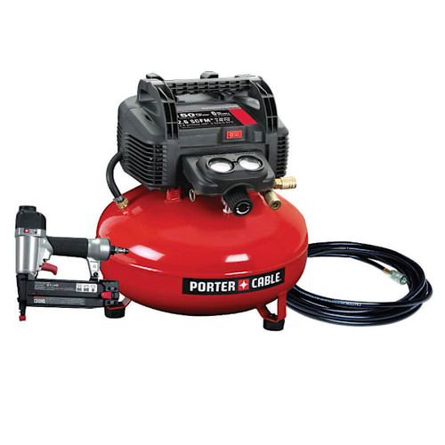 Porter-Cable 6 Gal. 150 PSI Electric Air Comp & 18-Gauge Brad Nailer Combo Kit