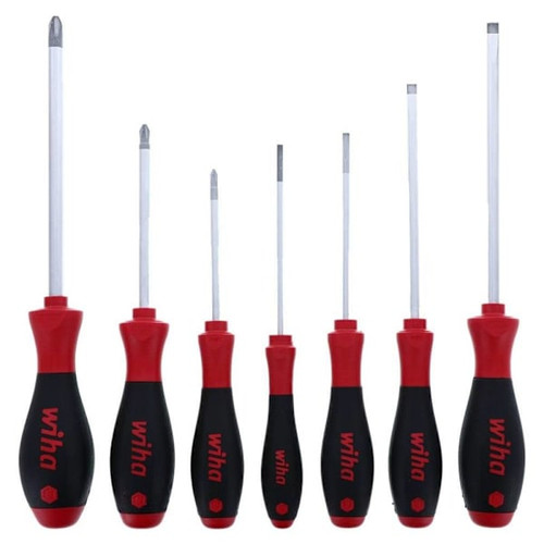 Wiha 7 Piece Softfinish Slotted And Phillips Screwdriver Set