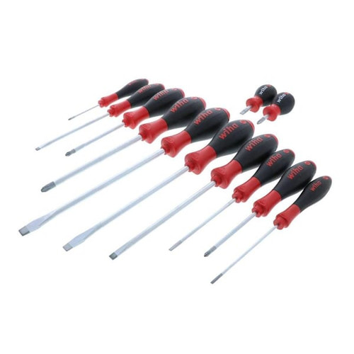Wiha 12 Piece Softfinish Slotted And Phillips Screwdriver Set