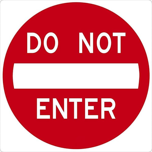 Accuform Traffic Sign Do Not Enter 24" X 24" Engineer Grade Reflective Aluminum