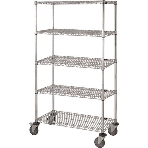 Quantum Storage Systems Mobile Cart 48"W X 24"D X 69"H Chrome