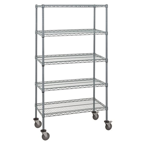Quantum Storage Systems Mobile Cart 60"W X 24"D X 80"H Gray Epoxy