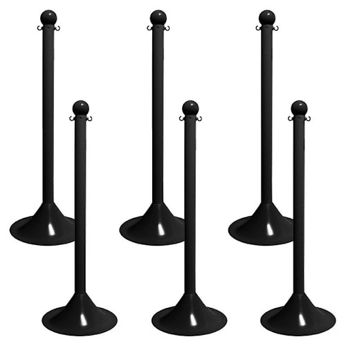 Mr. Chain Black Stanchion Package Of 6