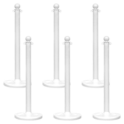 Mr. Chain White Medium Stanchion Package Of 6