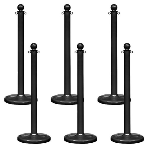 Mr. Chain Black Medium Stanchion Package Of 6