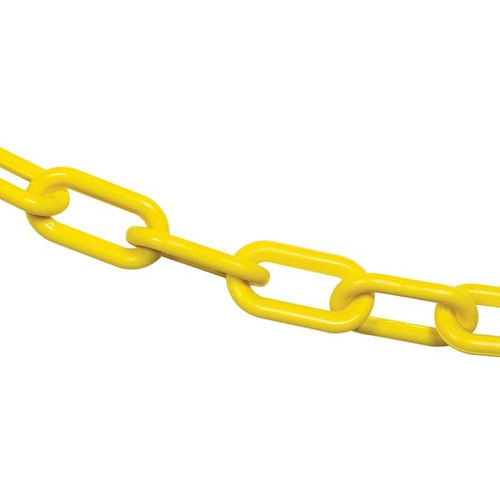 Mr. Chain 2" X 500 Yellow Biodegradable Plastic Safety Chain