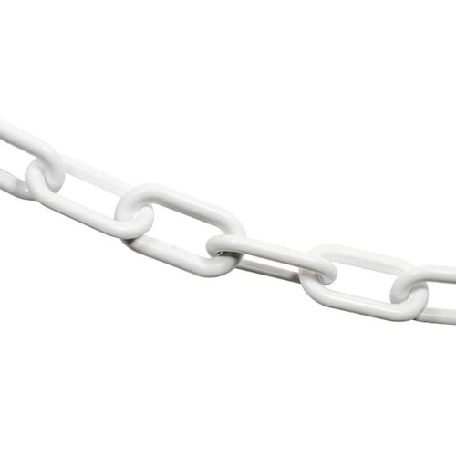Mr. Chain 2" X 500 White Biodegradable Plastic Safety Chain