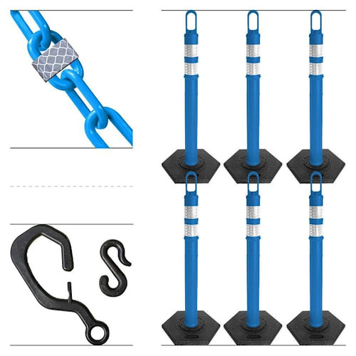 Mr. Chain Sky Blue Delineator Reflective Chain Kit Package Of 6