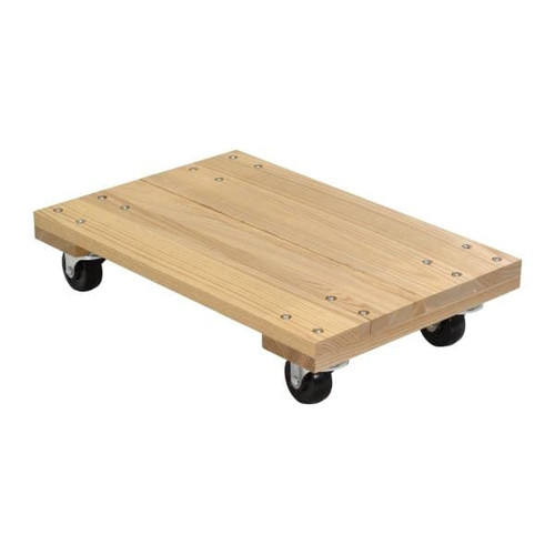 Vestil 900 Lb Capacity Non-Marking Solid Deck Hardwood Dolly 24 X 16"