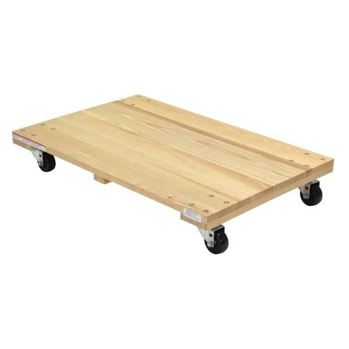 Vestil 900 Lb Capacity Non-Marking Solid Deck Hardwood Dolly 36 X 24"