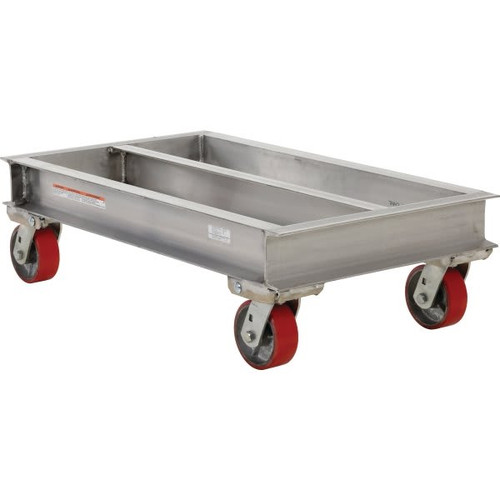 Vestil 2000 Lb Capacity Silver Aluminum Channel Dolly 36" X 21"