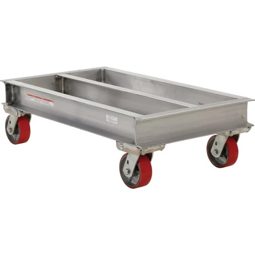 Vestil 2000 Lb Capacity Silver Aluminum Channel Dolly 36" X 24"